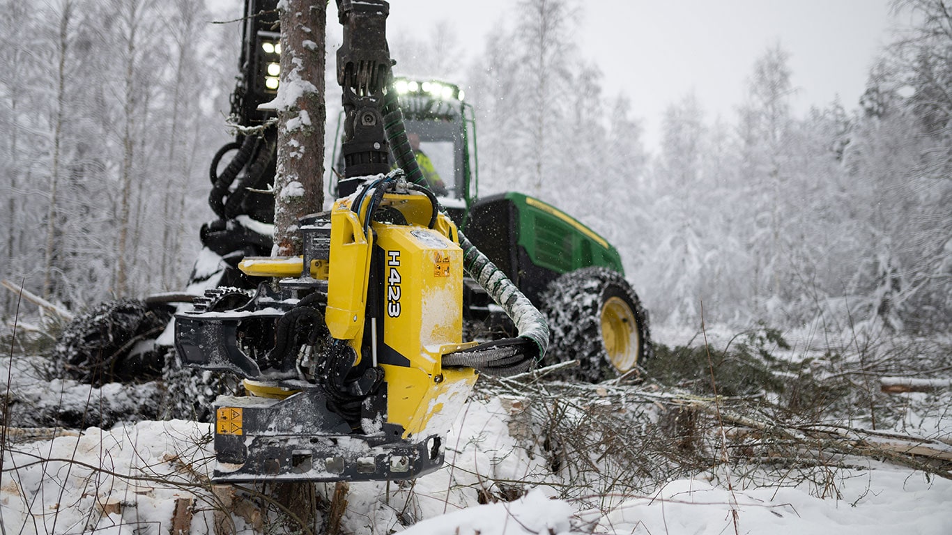 Harvester im Wald