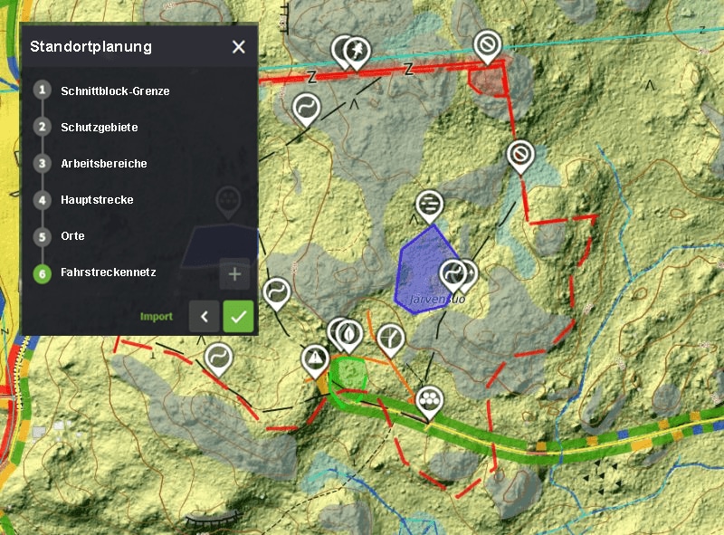 Die angeleitete Planung der Holzeinschlagfläche